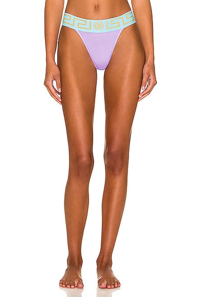 VERSACE Iconic Thong in Purple