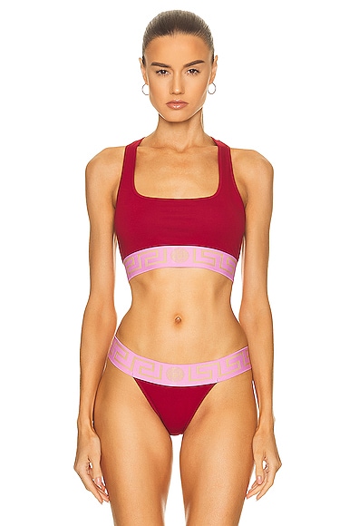 VERSACE Iconic Sports Bra in Red