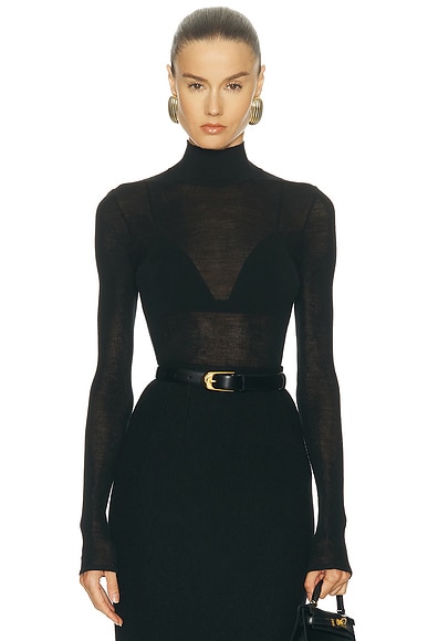 VERSACE Turtleneck Sweater in Black