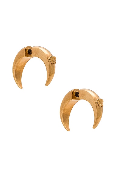VERSACE Medusa Hoop Earrings in Versace Gold