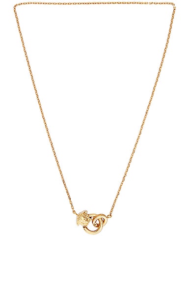 Versace Metal Pendant Necklace In Gold