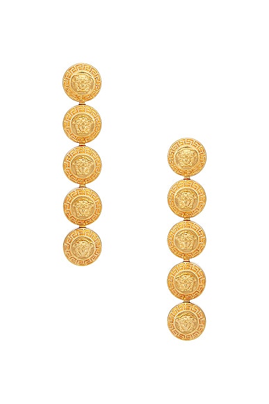 Versace Chain Earrings In Gold