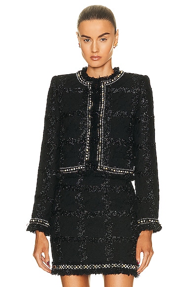 ジャケット VERSACE FW23 Black tweed blazer (10108571A06545 1B000) Versace Tweed Jacket In Black | ModeSens