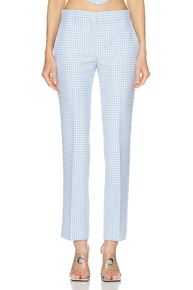 VERSACE Tailored Pant in Pale Blue & White
