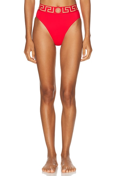 VERSACE Bikini Top in Pastel Pink & White | FWRD VERSACE Bikini Top in Pastel Pink & White | FWRD