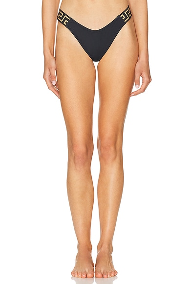 VERSACE Bikini Bottom in Black