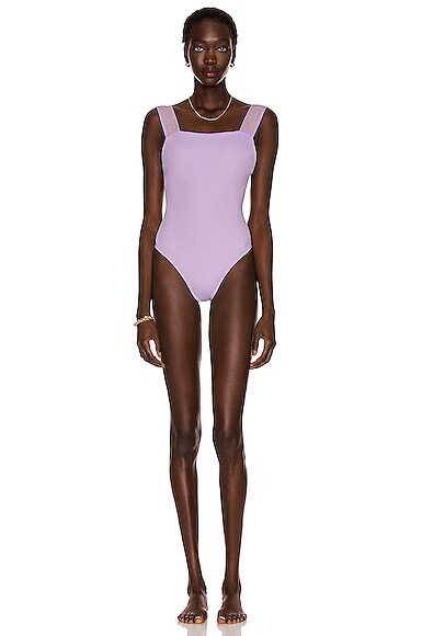 VERSACE Classic One Piece Swimsuit in Lavender
