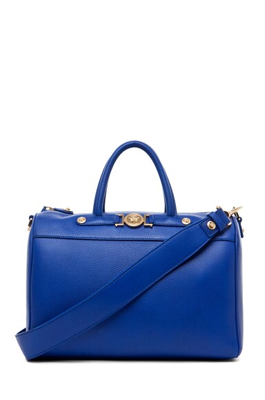 VERSACE Calf Leather Handbag in Blue | FWRD
