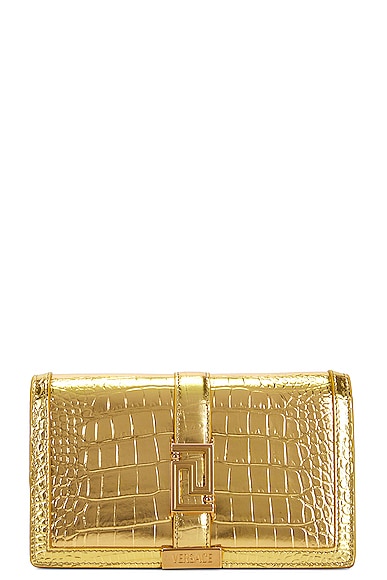 Versace Wallet On Chain Bag In Gold