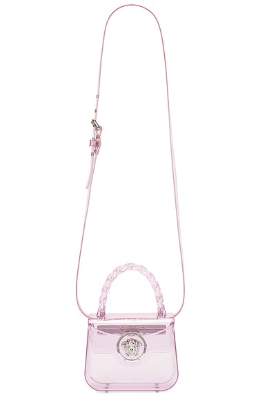 Shop Versace Mini Top Handle Bag In English Rose