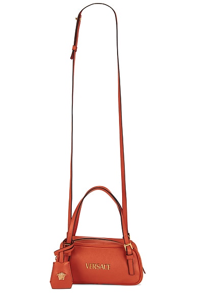 Mini Shoulder Bag in Papaya-versace Gold