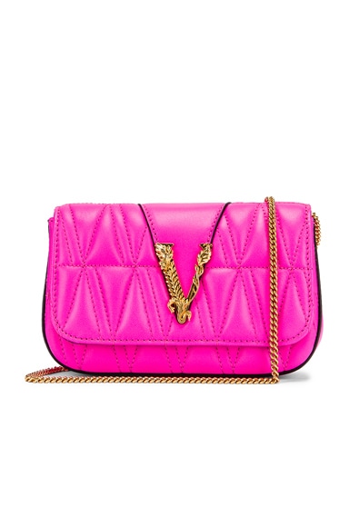 Quilted Leather Tribute Rectangle Crossbody Bag