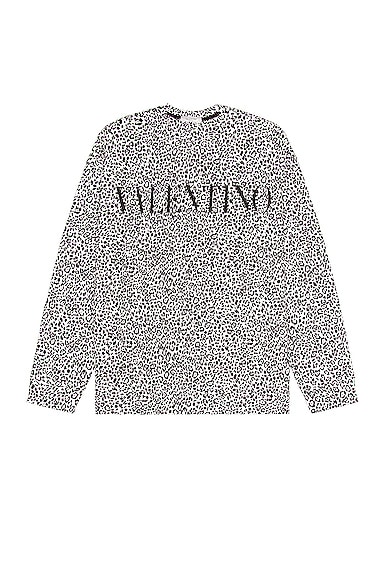 Valentino Animalier Sweatshirt in Black