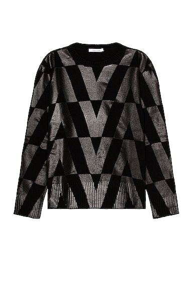 Valentino Virgin Wool Sweater in Black