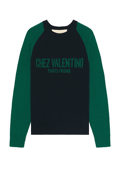 Valentino Sweater in Ultramarine Dark Blue & Darkwood