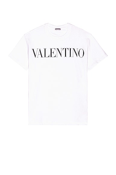 Valentino Logo Tee in White