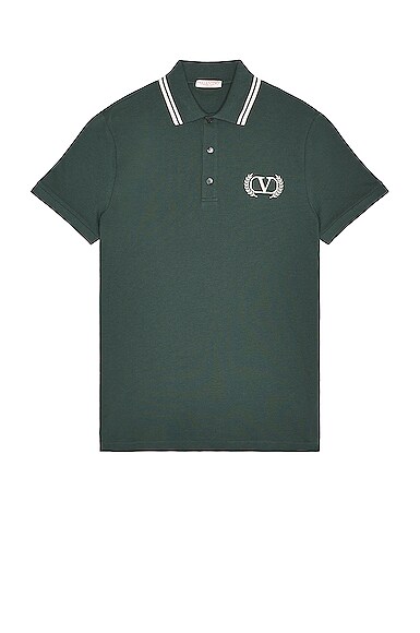 Valentino Jersey Polo in Green