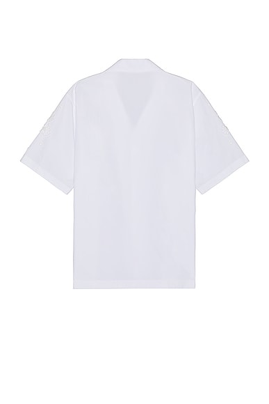 Shop Valentino Embroidered Shirt In White