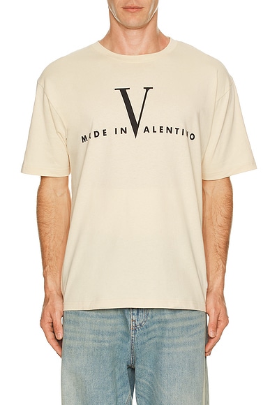 Valentino Made in Valentino Tee in Burro & Nero