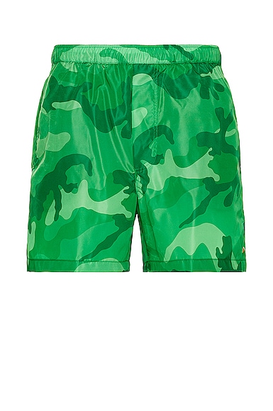 Valentino Beachwear Swim Trunk in Green