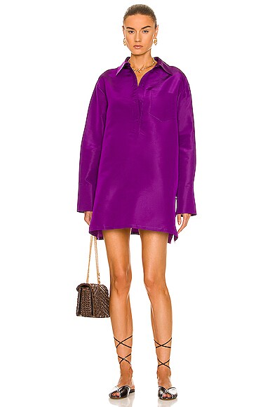 Valentino Mini Shirt Dress in Purple