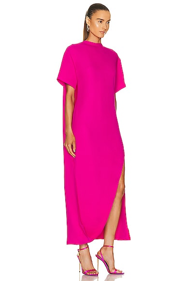 Shop Valentino High Slit Dress In Pink