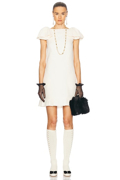 Valentino Crepe Couture Dress in Avorio