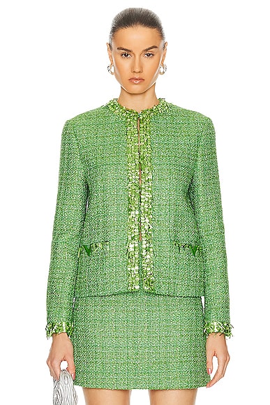 Valentino Embroidered Jacket in Green