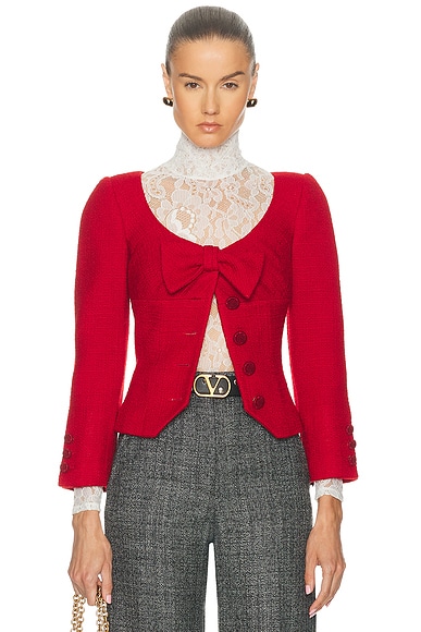 Plain Wool Tweed Jacket