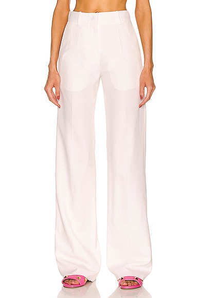 Valentino Side Stich Pant in White