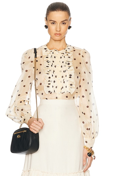 Organza Pois Sport Shirt