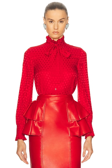 Valentino La Cour De Coeur Cuori Shirt in Red