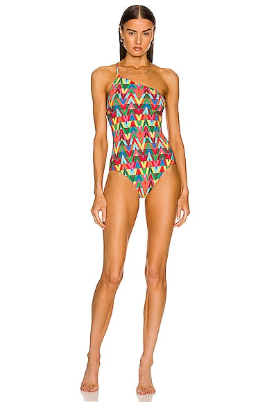 Optical V One Piece Swimsuit