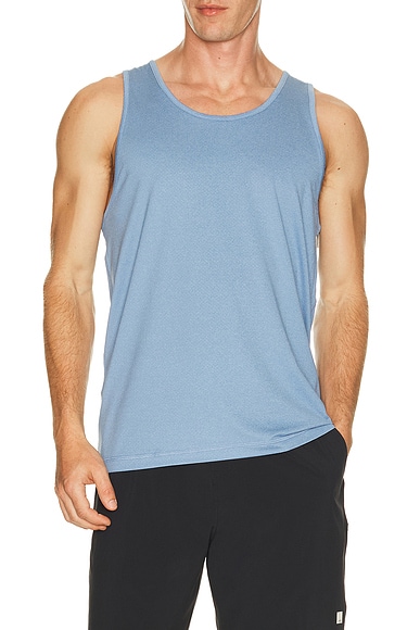 Vuori Tradewind Performance Tank 2.0 in Isle Blue Heather