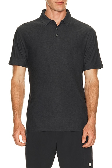 Vuori Strato Tech Polo in Charcoal Heather