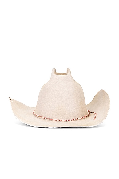 Shop Visvim Vin Cowboy Hat In Ivory