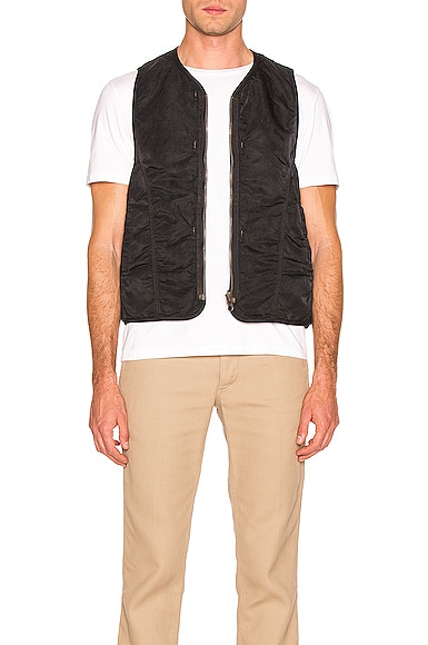Visvim Iris Liner Vest in Black FWRD