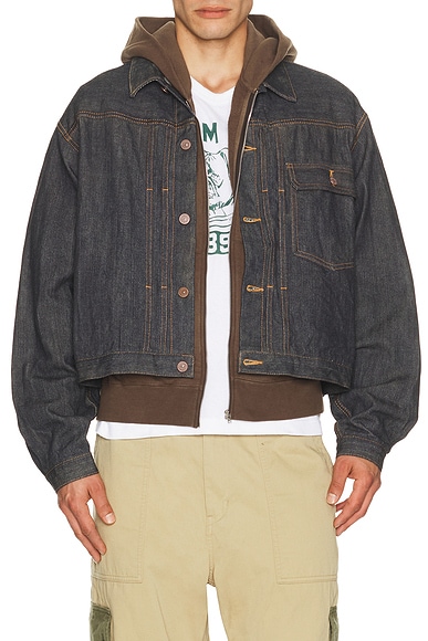 Visvim 102xx Mud Od Denim Jacket in Dark Denim