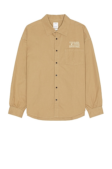 Visvim Palmer Shirt in Beige | FWRD Visvim Palmer Shirt in Beige | FWRD