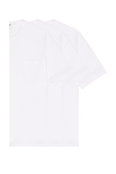 Visvim Sublig Jumbo 3-Pack Tee in White