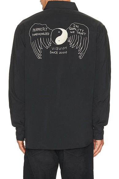 Visvim Four Corners Long Sleeve Shirt in Black