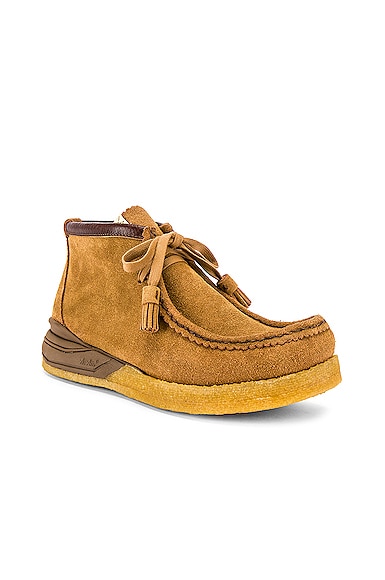 Visvim Sneaker Ankle Moccasin In Camel