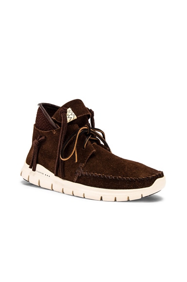 商品画像：Visvim Ute Moc Mid-Folk Trainer Dark Brown | END. (AT) 2