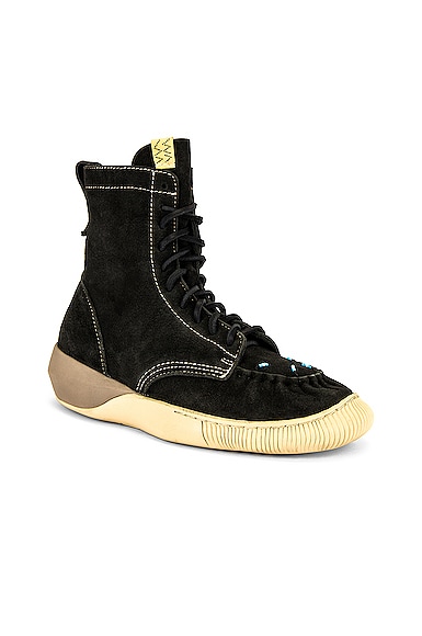 Visvim Nabi Moc Hi-Folk in Black | FWRD