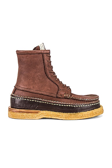 Visvim Cheekag Folk Boot in Dark Brown