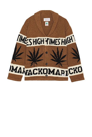 割引購入 WACKO MARIA FWRD | Brown - Sweater Cowichan Hightimes トップス