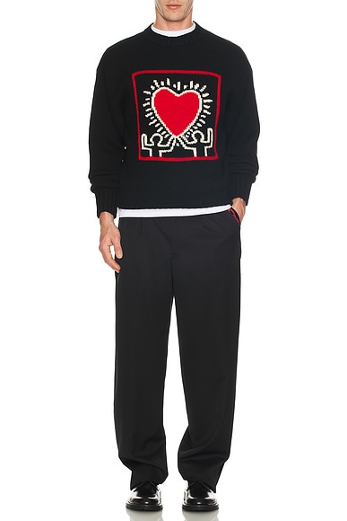 WACKO MARIA/WOLF'S HEAD / HEAVY WEIGHT SWEAT SHIRT（BLACK