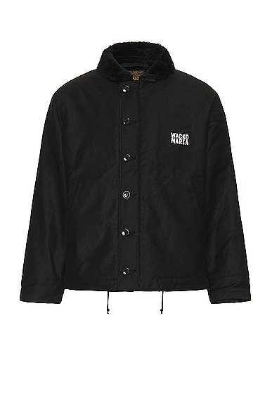 Shop Wacko Maria N-1 Deck Jacket In Black
