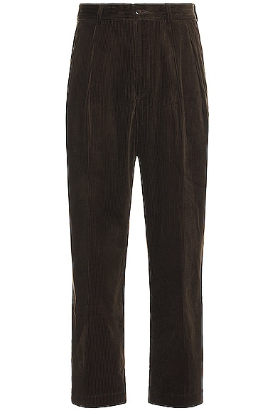 Double Pleated Corduroy Trousers