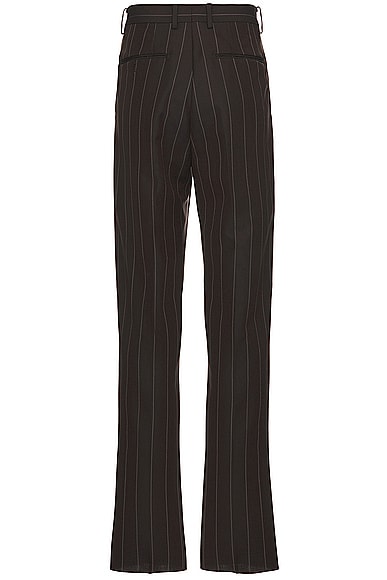 Shop Wacko Maria Double Pleated Trousers In Brown